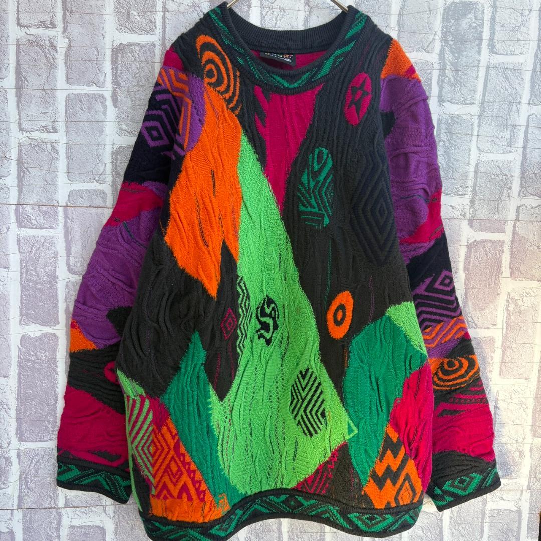 希少カラー　オーストラリア製　COOGI クージー　デザインニット 3Dニット