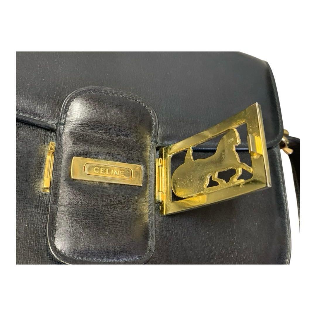 CELINE ブラック ショルダーバッグ