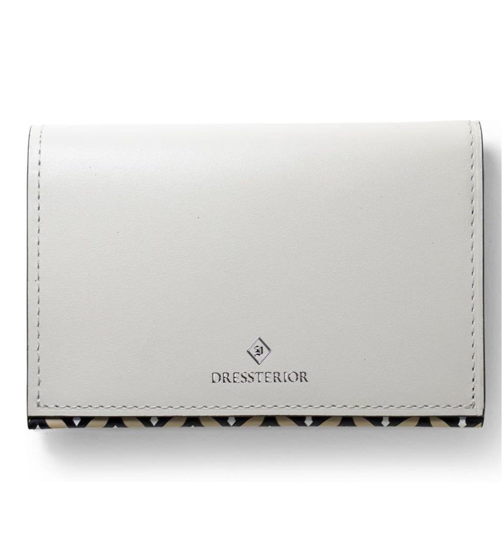 箱有り◎ ドレステリア 名刺入れ 大人 シンプル チェスキー小物 ホワイト