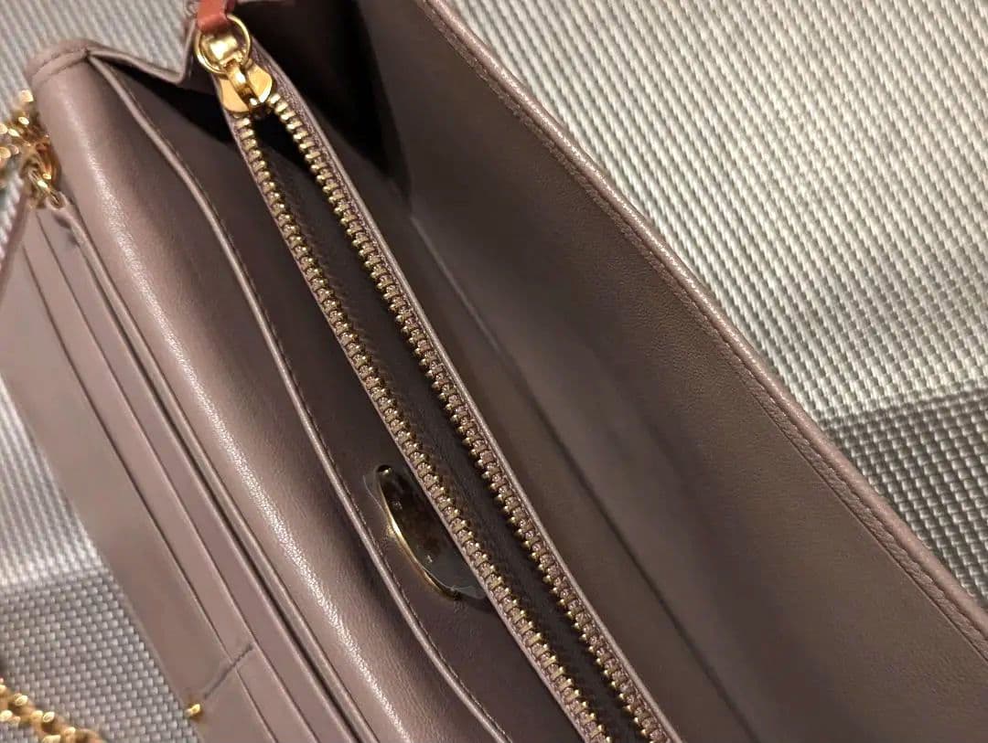 LOEWE ロエベ チェーンウォレット 長財布 ピンクベージュ