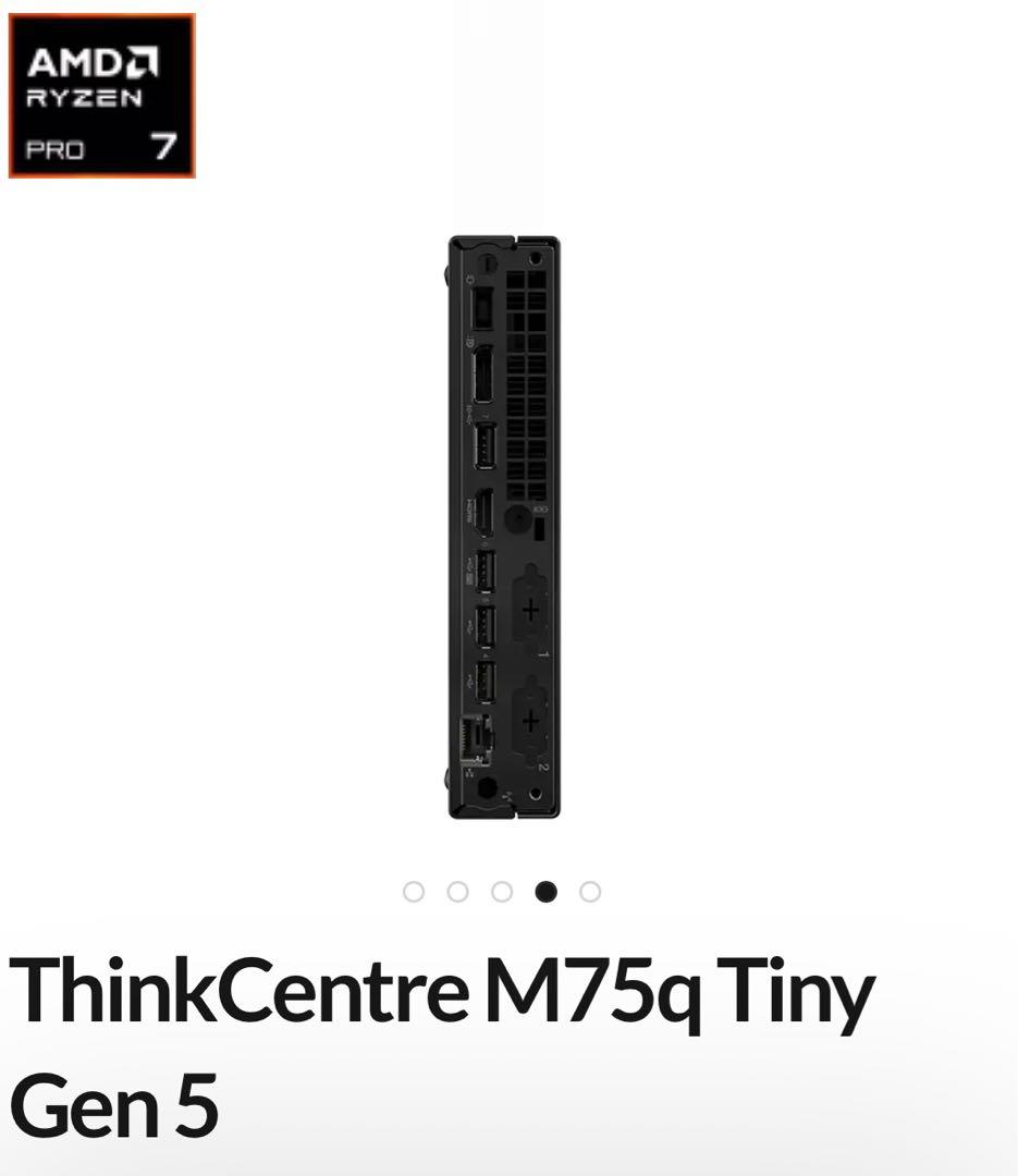 ミニPC ThinkCentre M75q Tiny Gen 5 AMD Ryzen 3