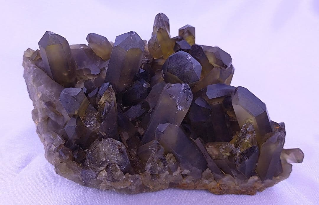 スモーキーシトリン　クラスター　（大）浄化　厄除け　魔除け　金運　ゼウスクォーツ