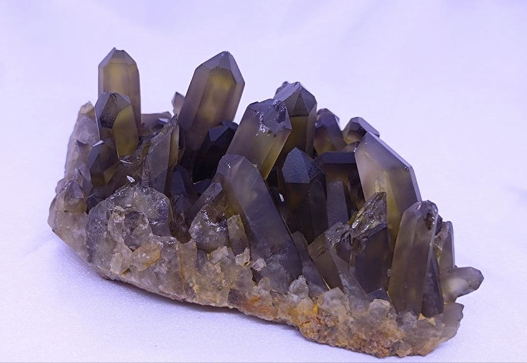 スモーキーシトリン　クラスター　（大）浄化　厄除け　魔除け　金運　ゼウスクォーツ