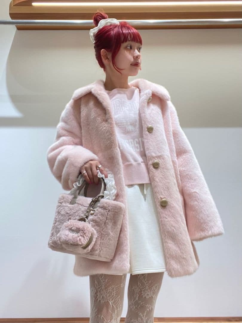 新品未使用 furfur パッチワークエコファーミドルコート