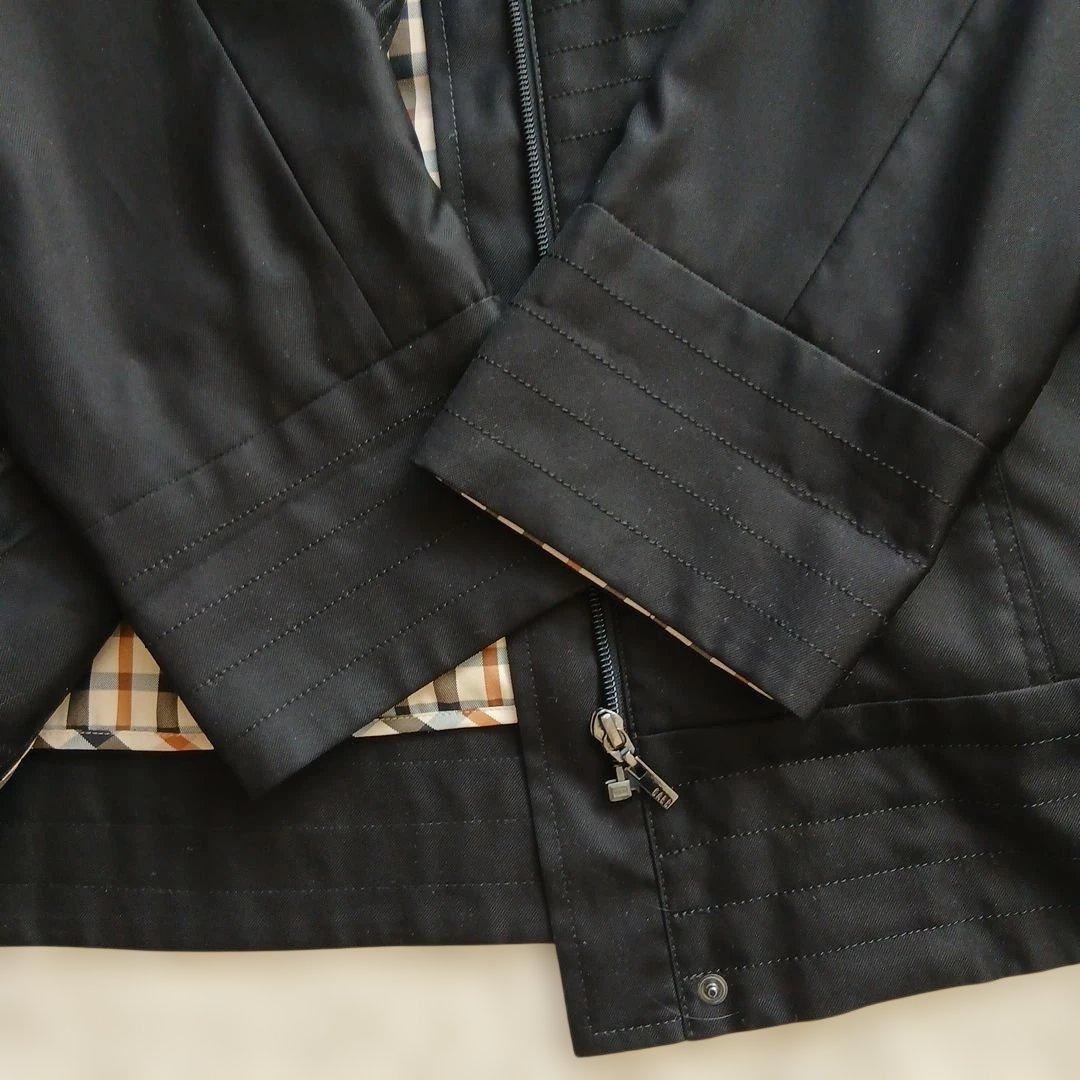 DAKS 黒　チェック裏地　ブルゾン　スプリングコート　マウンテンパーカー日本製