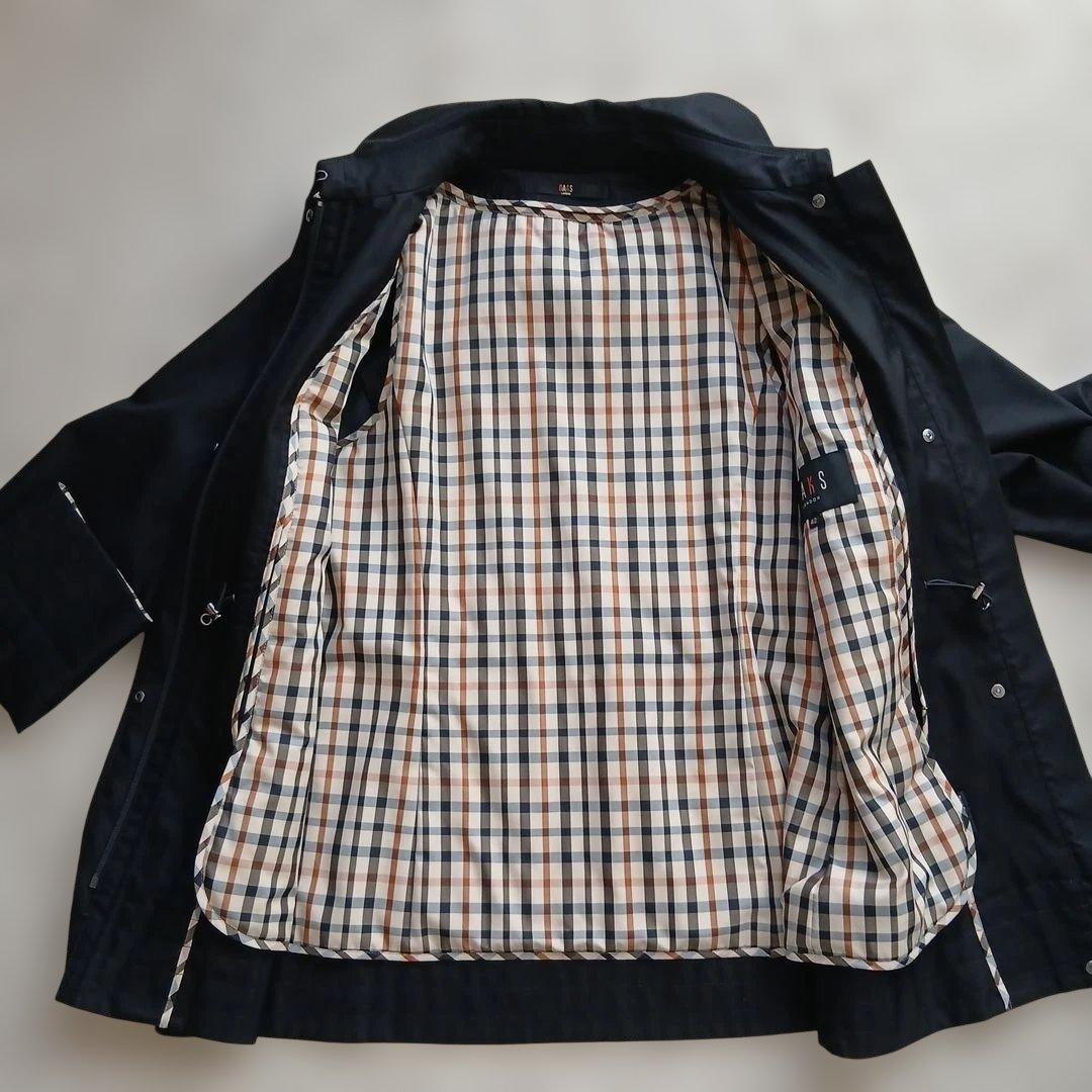 DAKS 黒　チェック裏地　ブルゾン　スプリングコート　マウンテンパーカー日本製