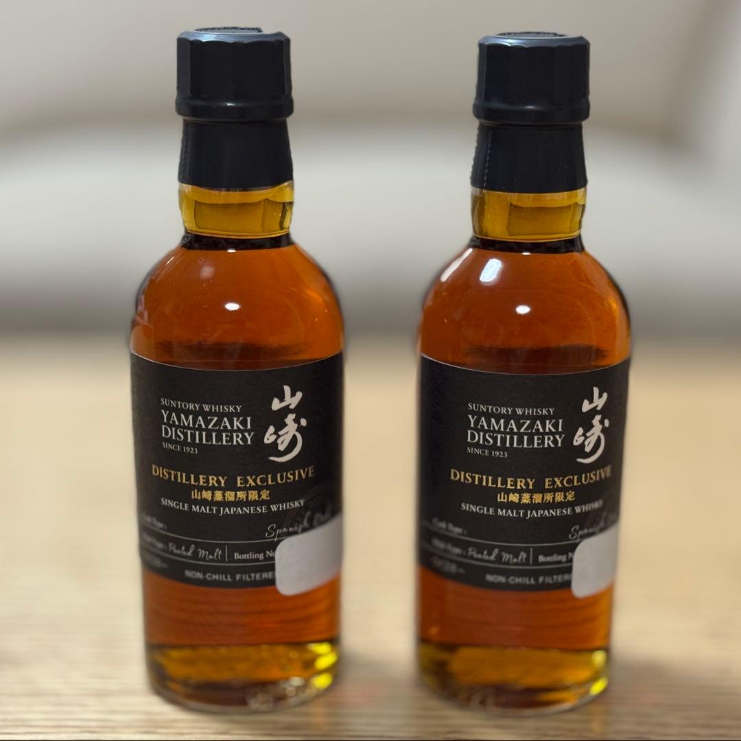 【未開栓】山崎蒸溜所限定シングルモルト　スパニッシュオーク　180ml 2本
