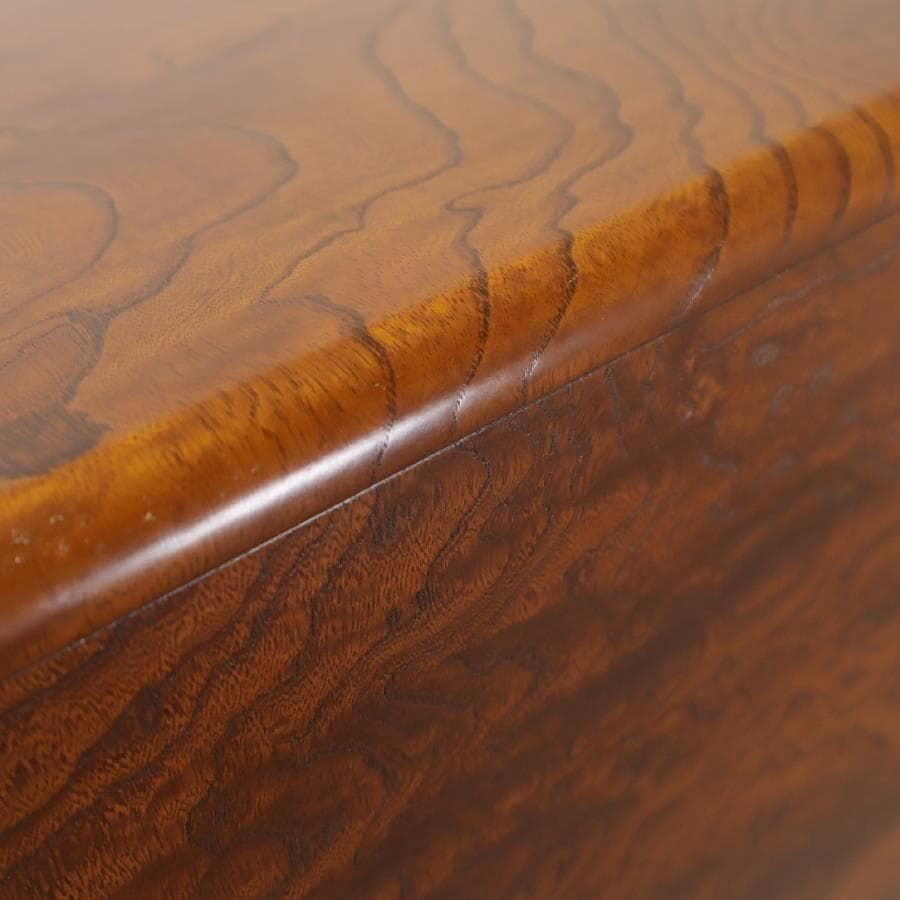 値下逸品 匠シール 欅 縮み杢 内桐 民芸・時代家具調 小抽斗 小箪笥幅61cm
