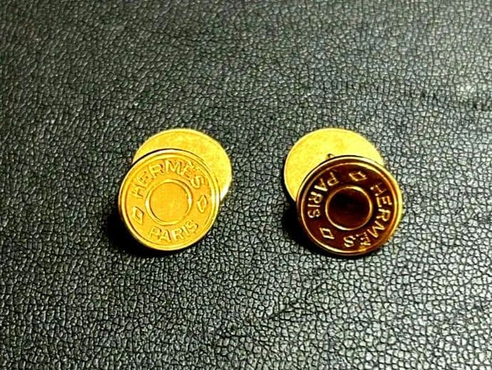 HERMES エルメス セリエ ゴールド カフリンクス