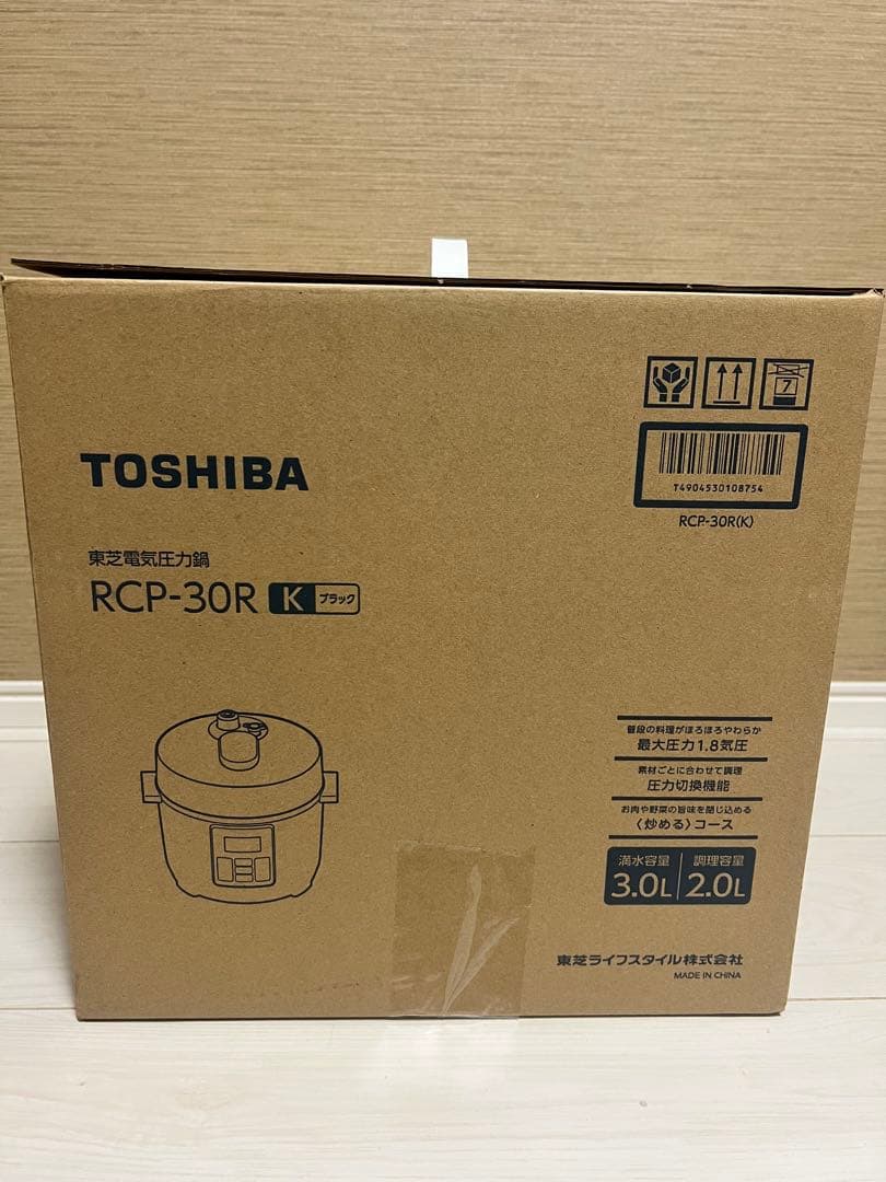 東芝 TOSHIBA 電気圧力鍋 3.0L RCP-30R-K ブラック