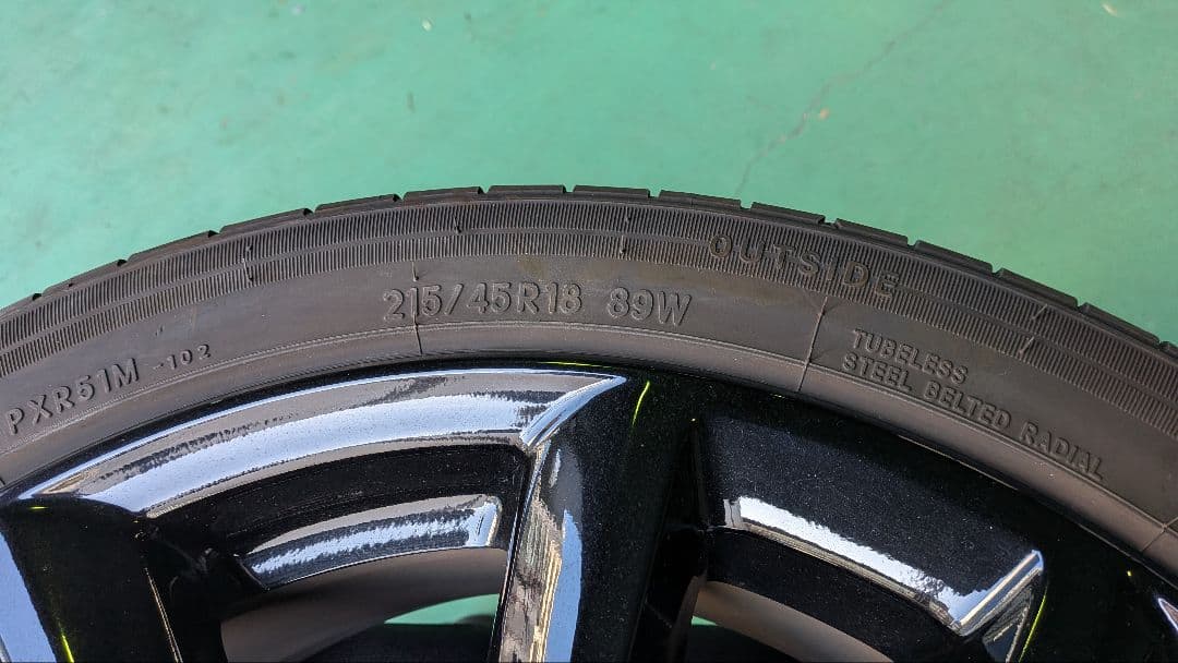 マツダ３ファストバック純正 265/45R18 タイヤ・ホイールセット1本