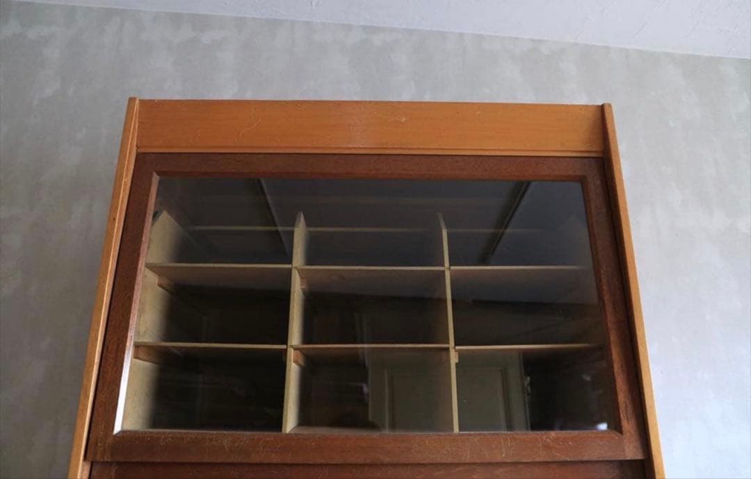 GMW)イギリスアンティーク木製27杯シャツキャビネット/食器棚飾り棚