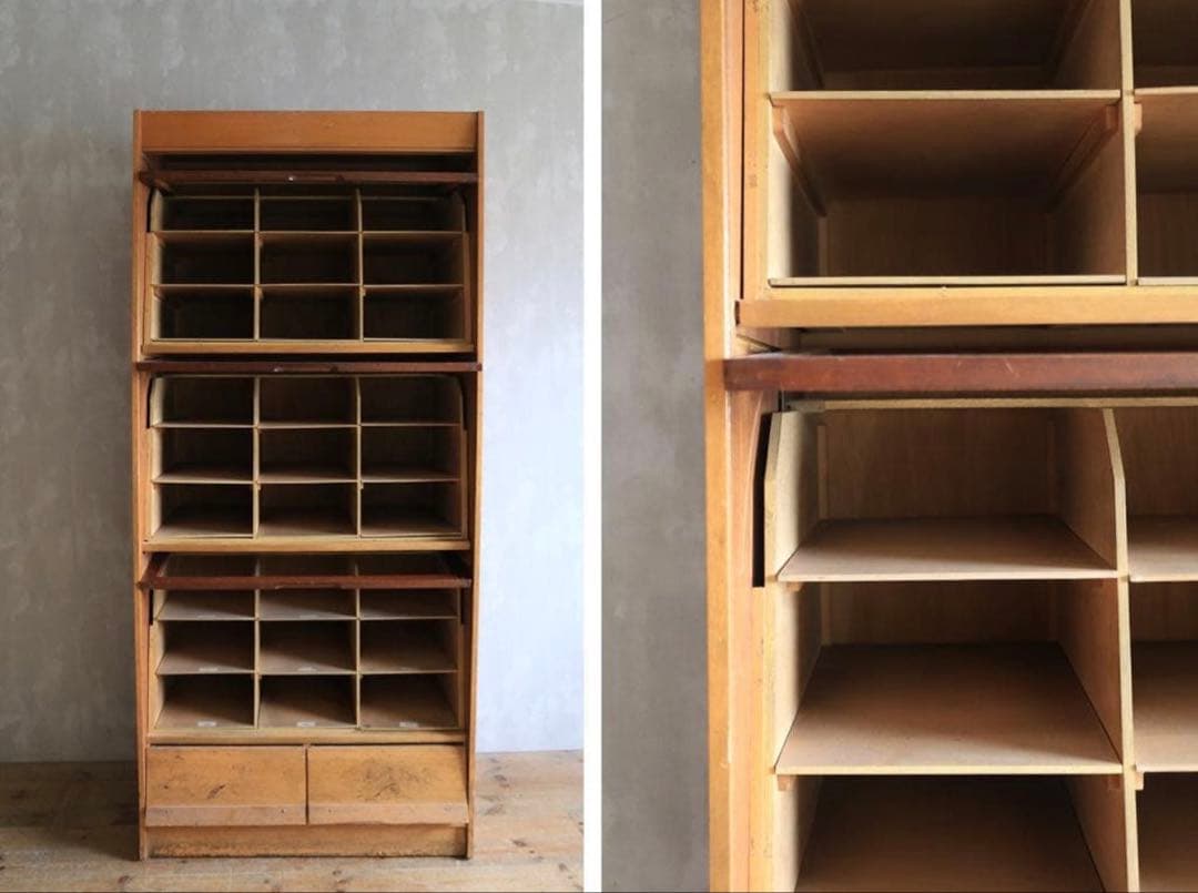 GMW)イギリスアンティーク木製27杯シャツキャビネット/食器棚飾り棚