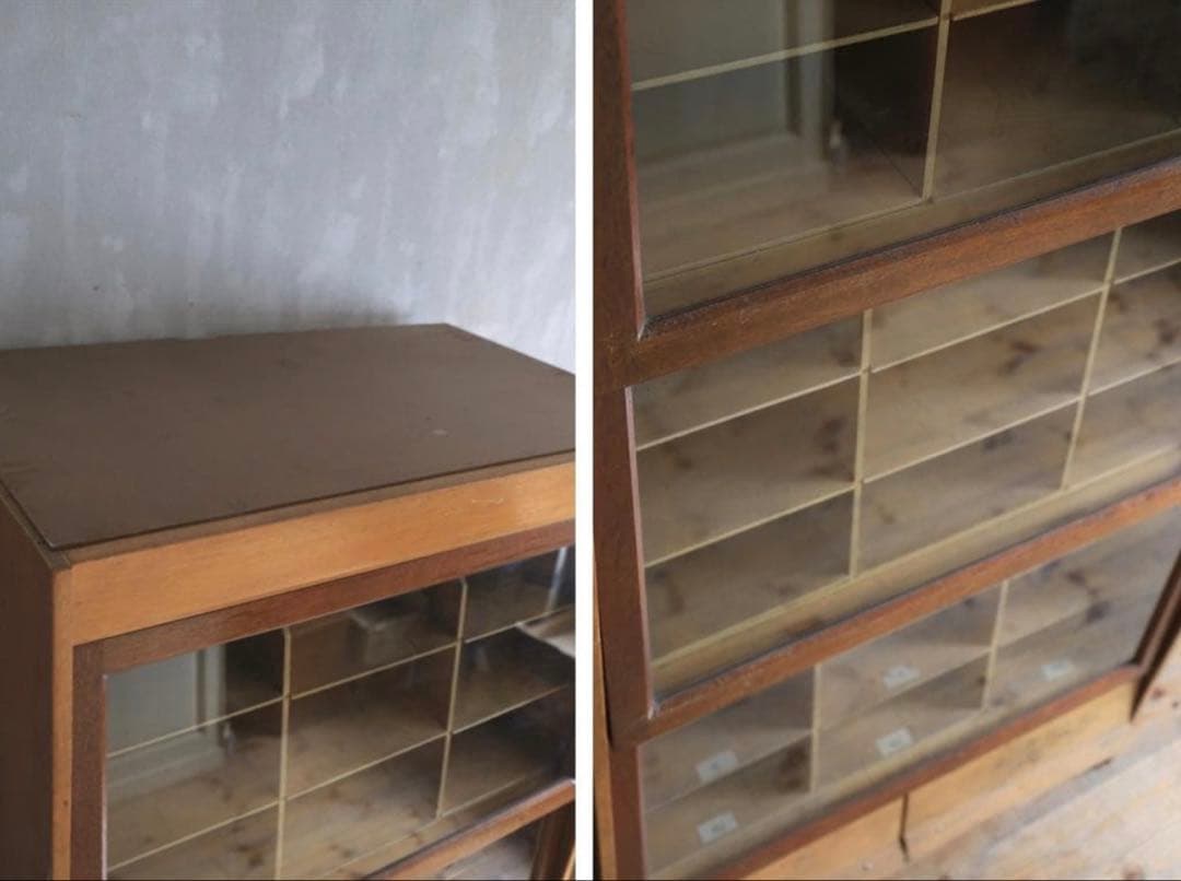 GMW)イギリスアンティーク木製27杯シャツキャビネット/食器棚飾り棚