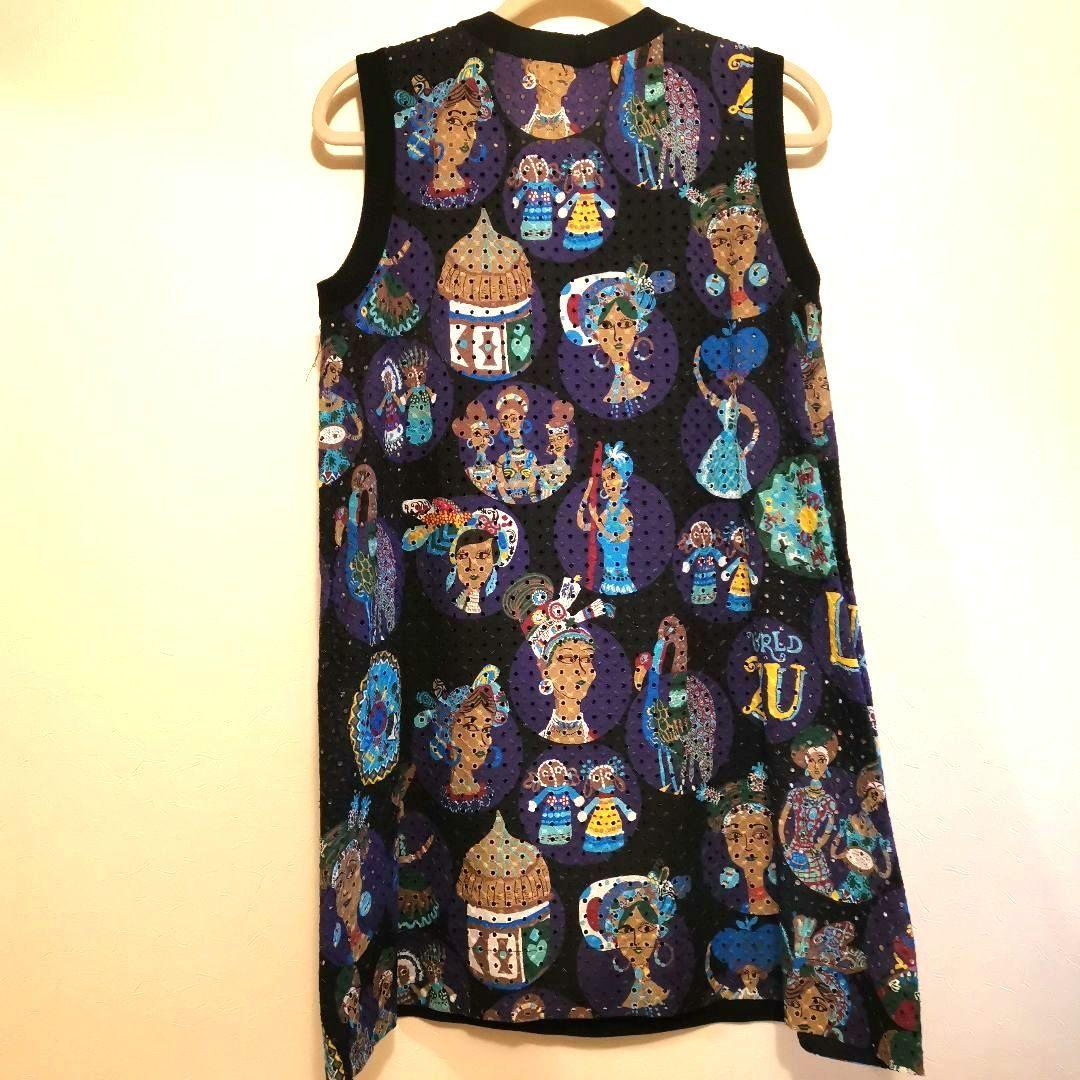 【美品】TOKUKO1erVOL　ノースリーブサマーニットチュニック ブラック