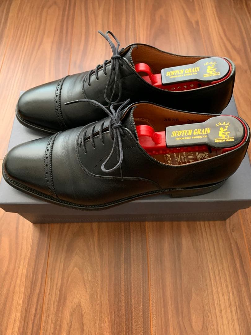 スコッチグレイン　革靴　ビジネス　フォーマル