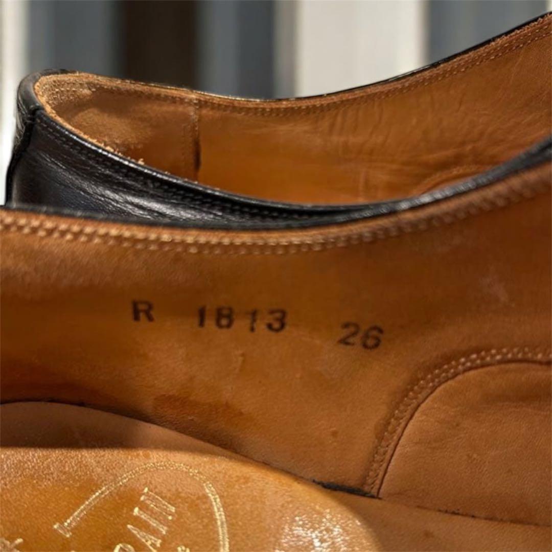 スコッチグレイン シャインオアレイン 26cm R1813 ストレートチップ 黒