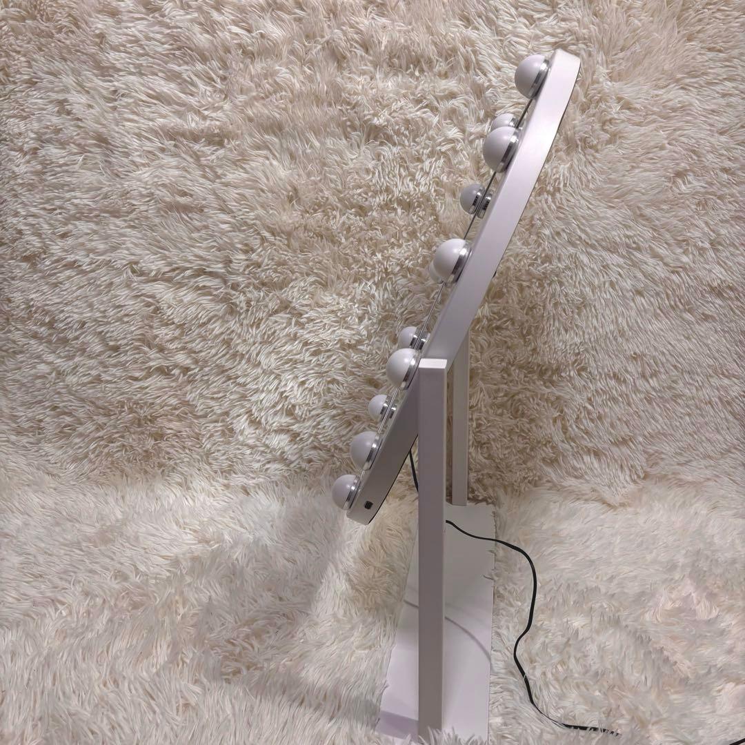 【美品】Francfranc フッツェ ハリウッドミラー ラウンド USB出力