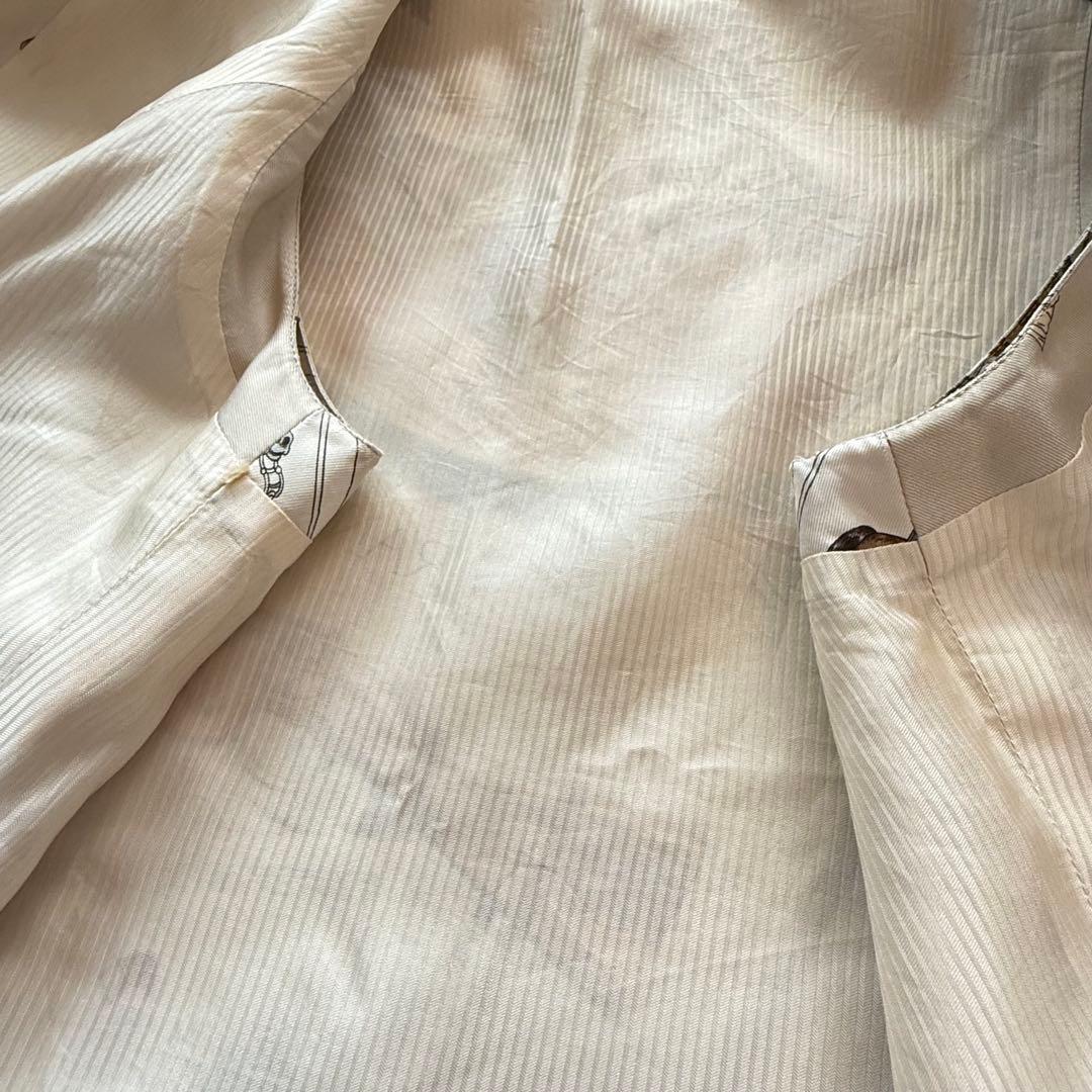 希少✨HERMES マルジェラ期 シルク100% ベスト ジレ スカーフ柄 38