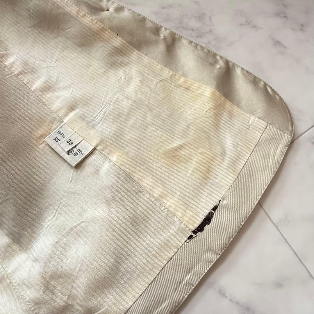 希少✨HERMES マルジェラ期 シルク100% ベスト ジレ スカーフ柄 38