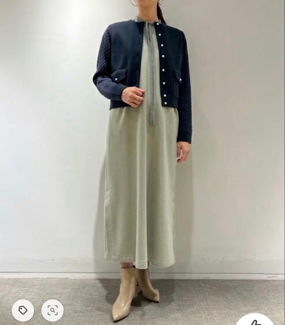 新品タグ付き ボールジィ パールコンビ クルーネック カーディガン定価3.7千円