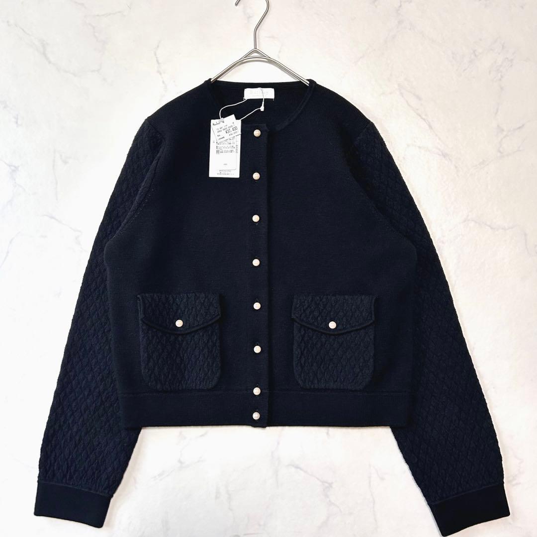 新品タグ付き ボールジィ パールコンビ クルーネック カーディガン定価3.7千円