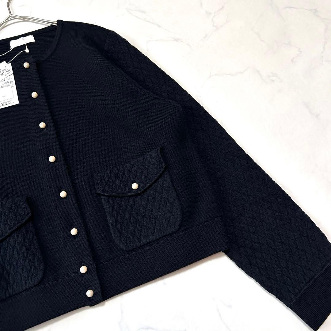 新品タグ付き ボールジィ パールコンビ クルーネック カーディガン定価3.7千円