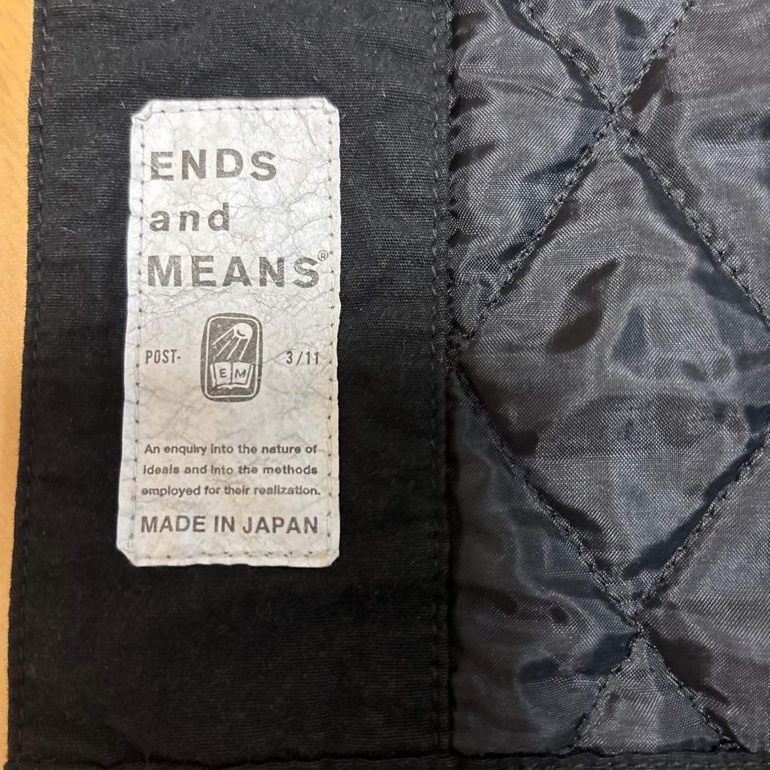 ENDS and MEANS キルティードカバーオールフェードブラック XL