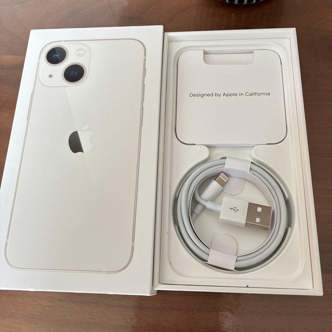 美品 Apple iPhone 13 mini スターライト 本体 98%