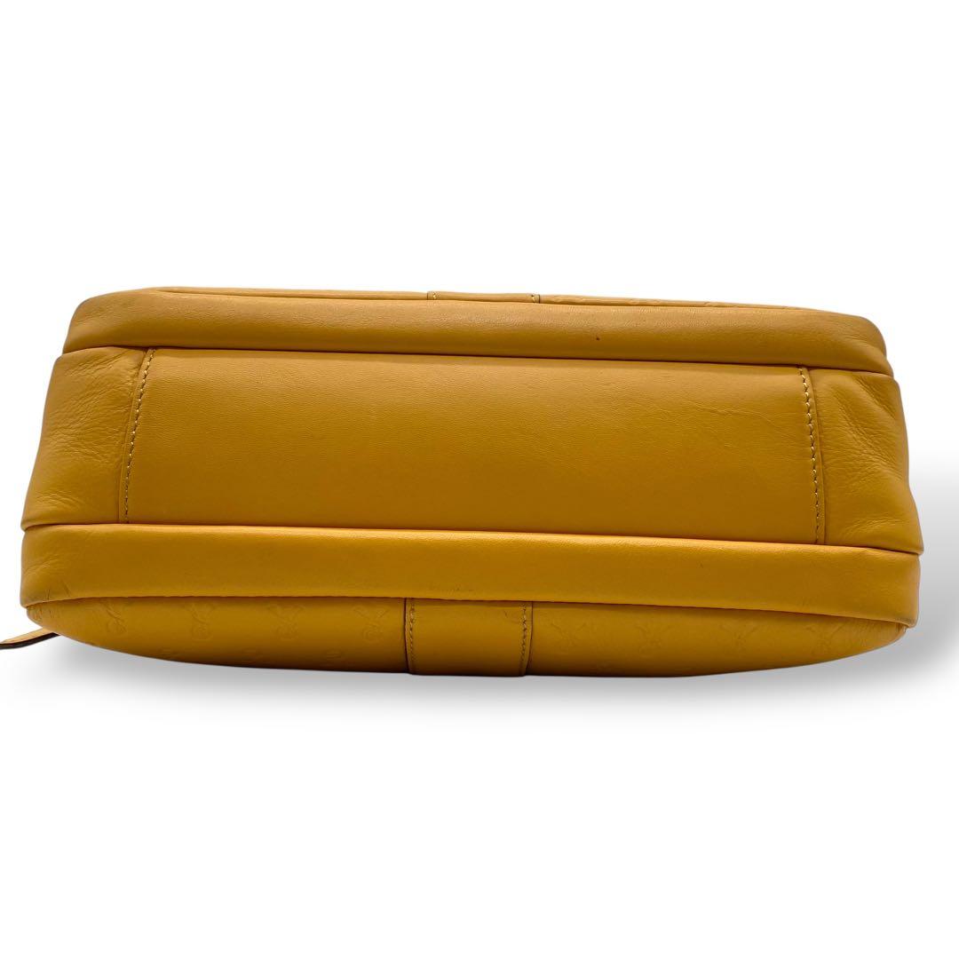 【美品】ロベルタディカメリーノ ショルダーバッグ ミヌエット ハニーイエロー