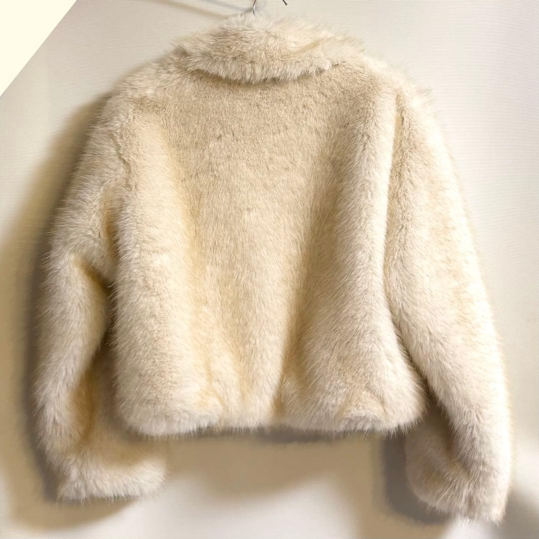 jouetie ベルトミドルファーコート ファーアウター アイボリー