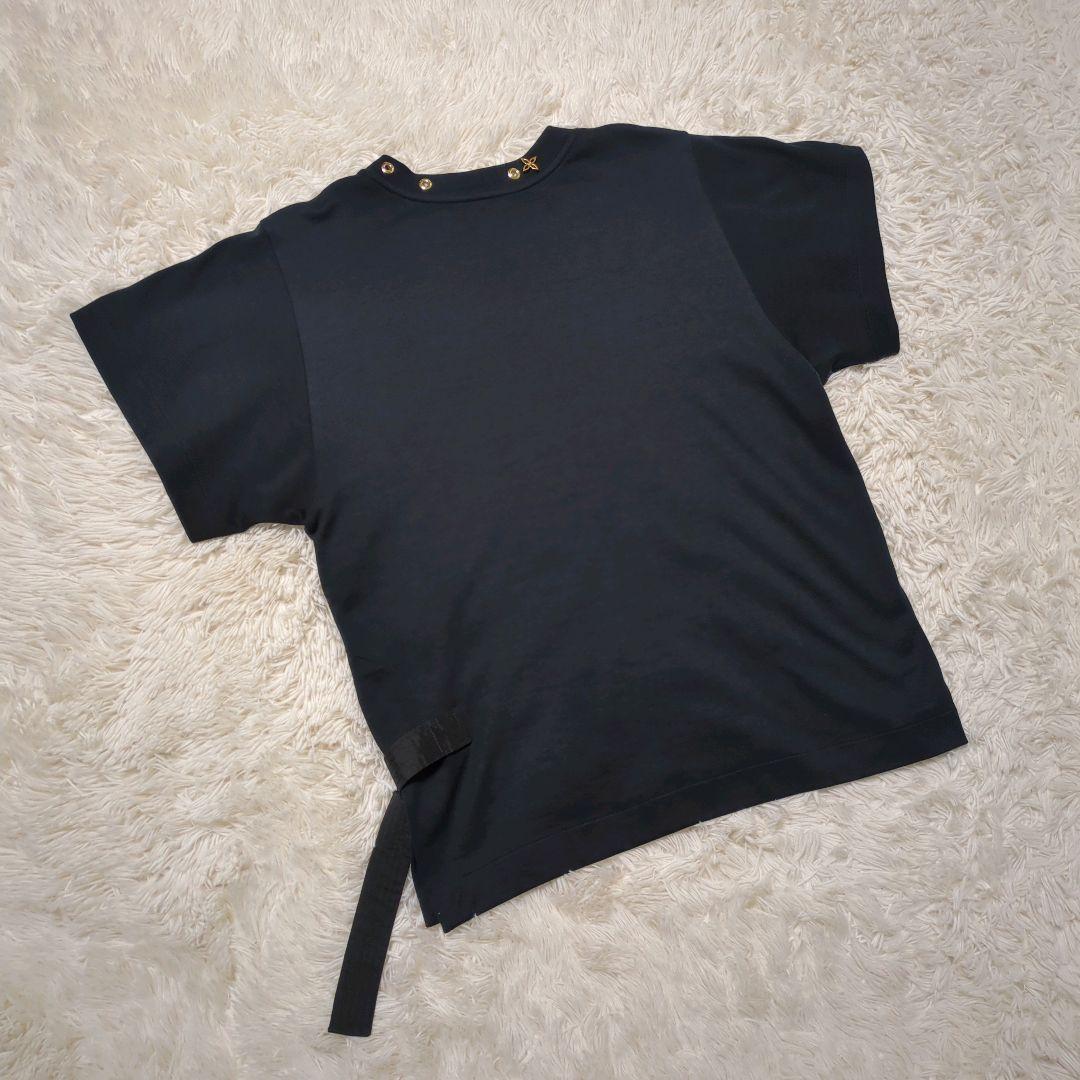 【入手困難・美品】ルイヴィトン☆サイドストラップTシャツ ゴールドモノグラム 黒