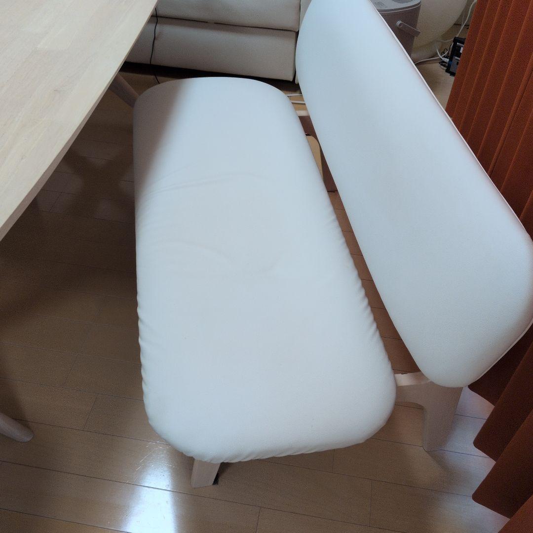 ニトリ　傷・汚れに強い合成皮革 リビングダイニング2人用チェア