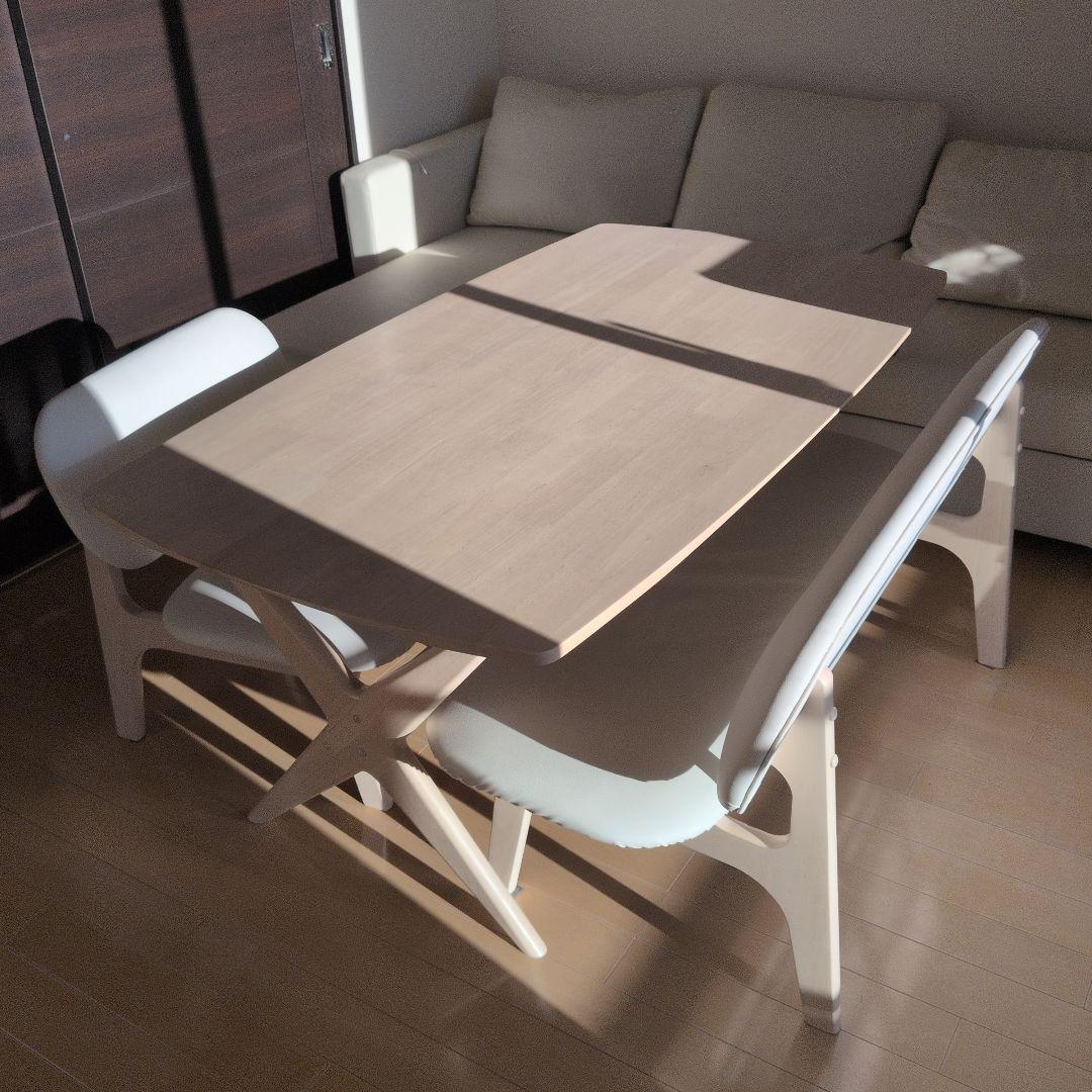 ニトリ　傷・汚れに強い合成皮革 リビングダイニング2人用チェア