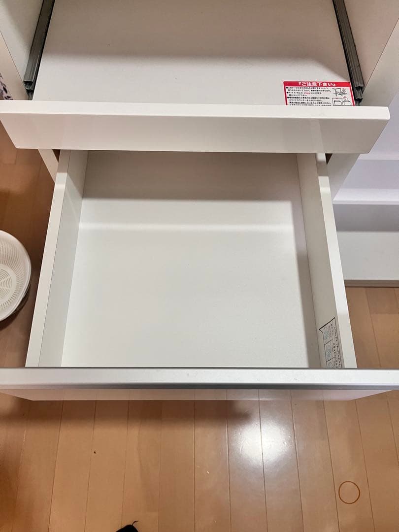 ホワイト ガラス扉 レンジボード