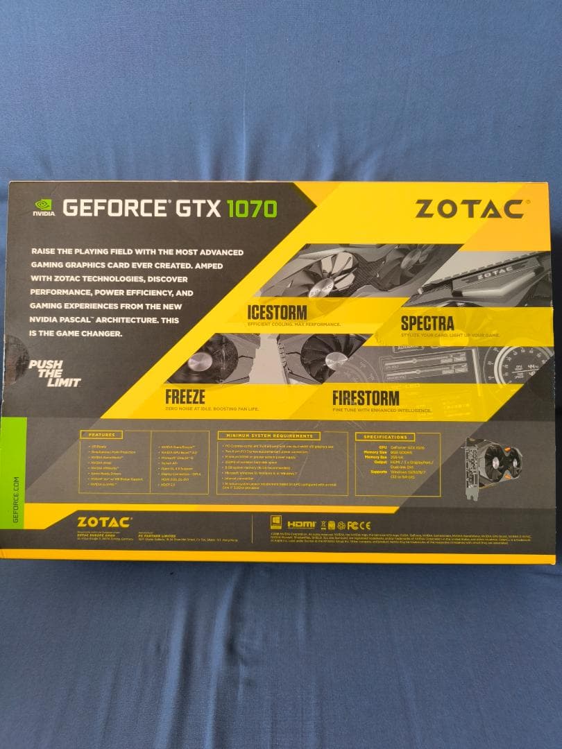 グラフィックボード・グラボ・ビデオカード ZOTAC GeForce GTX1070amp EDITION 8GB