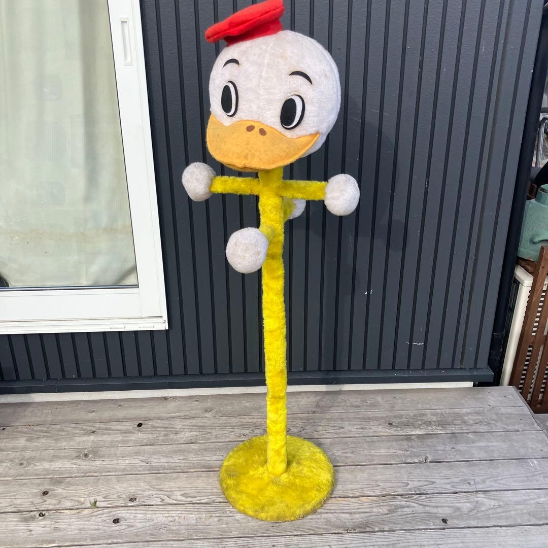 昭和レトロ 当時物 アヒル型ポールハンガー ハンガーラック 古家具 帽子掛け