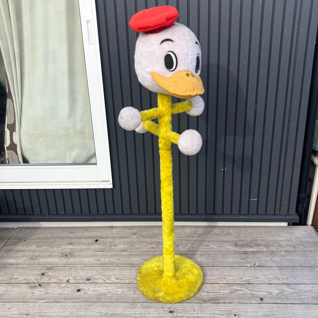 昭和レトロ 当時物 アヒル型ポールハンガー ハンガーラック 古家具 帽子掛け