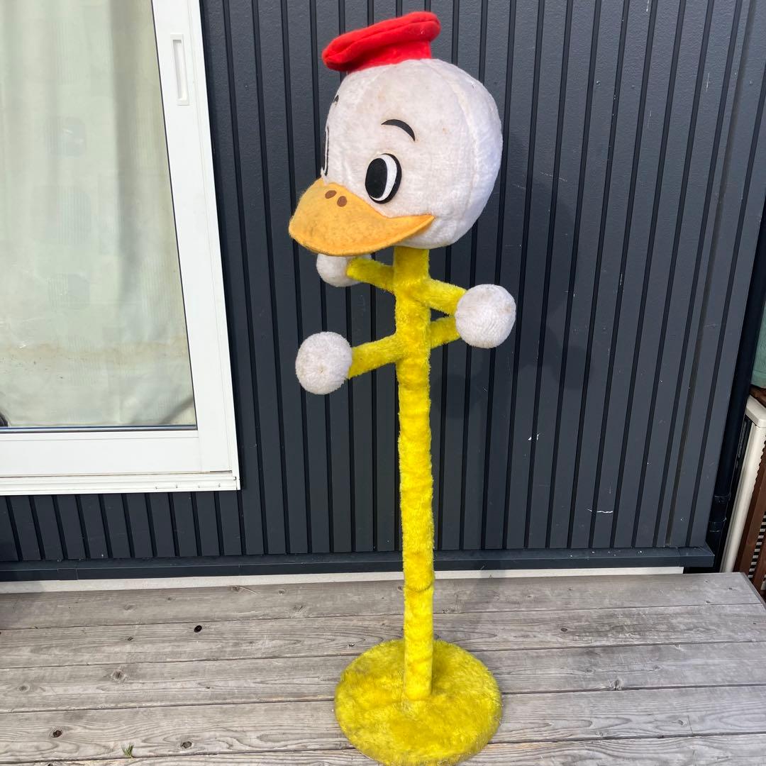 昭和レトロ 当時物 アヒル型ポールハンガー ハンガーラック 古家具 帽子掛け