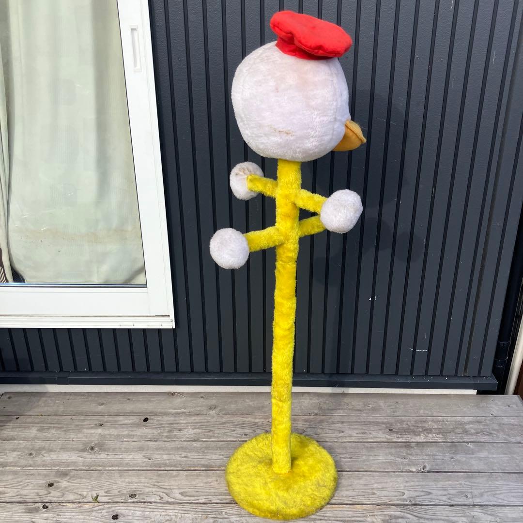 昭和レトロ 当時物 アヒル型ポールハンガー ハンガーラック 古家具 帽子掛け