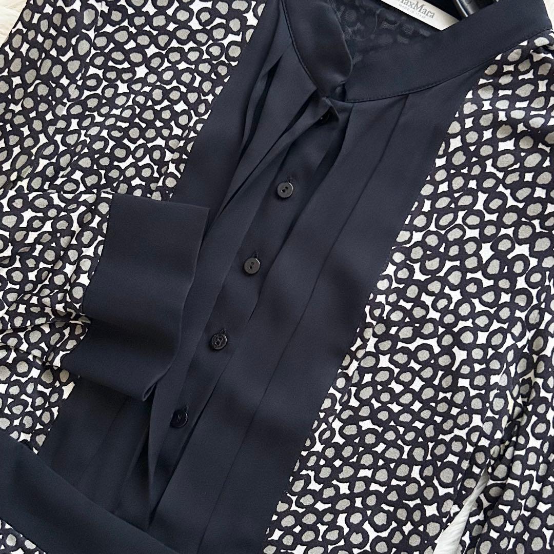 ginga✨マックスマーラ　最高級　白タグ　フレアワンピース　ピンタック