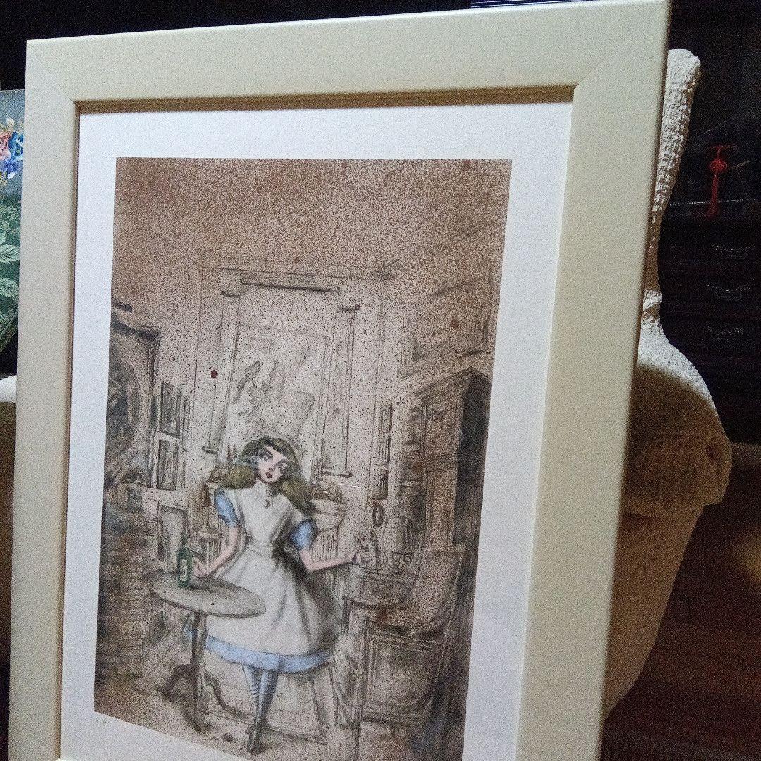 ね*こ様 金子國義　金子国義　リトグラフ　サイン　署名 不思議の国のアリス