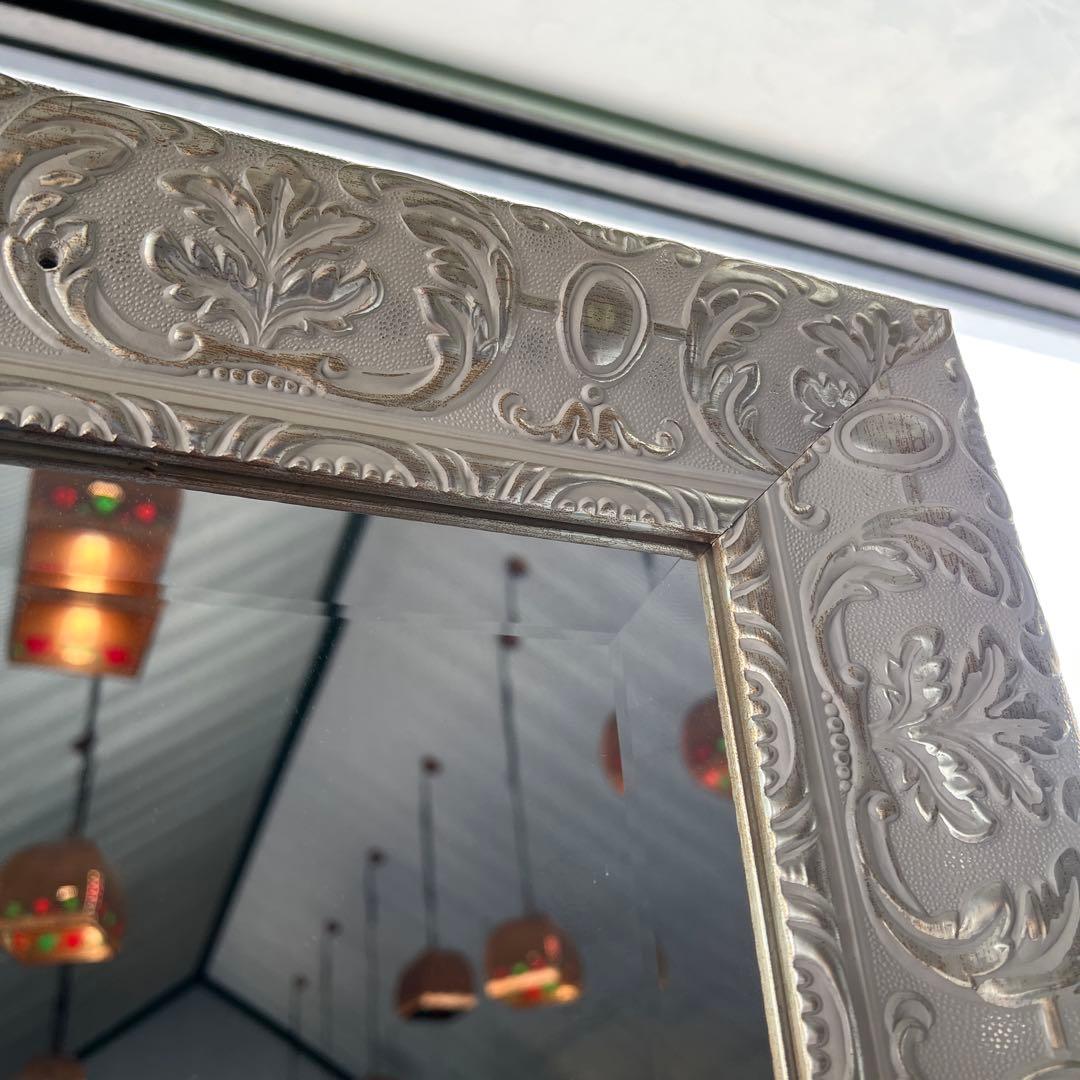 k556r122 エレガントでクラシカルな大型フレームミラー 177㎝ 紐飾り