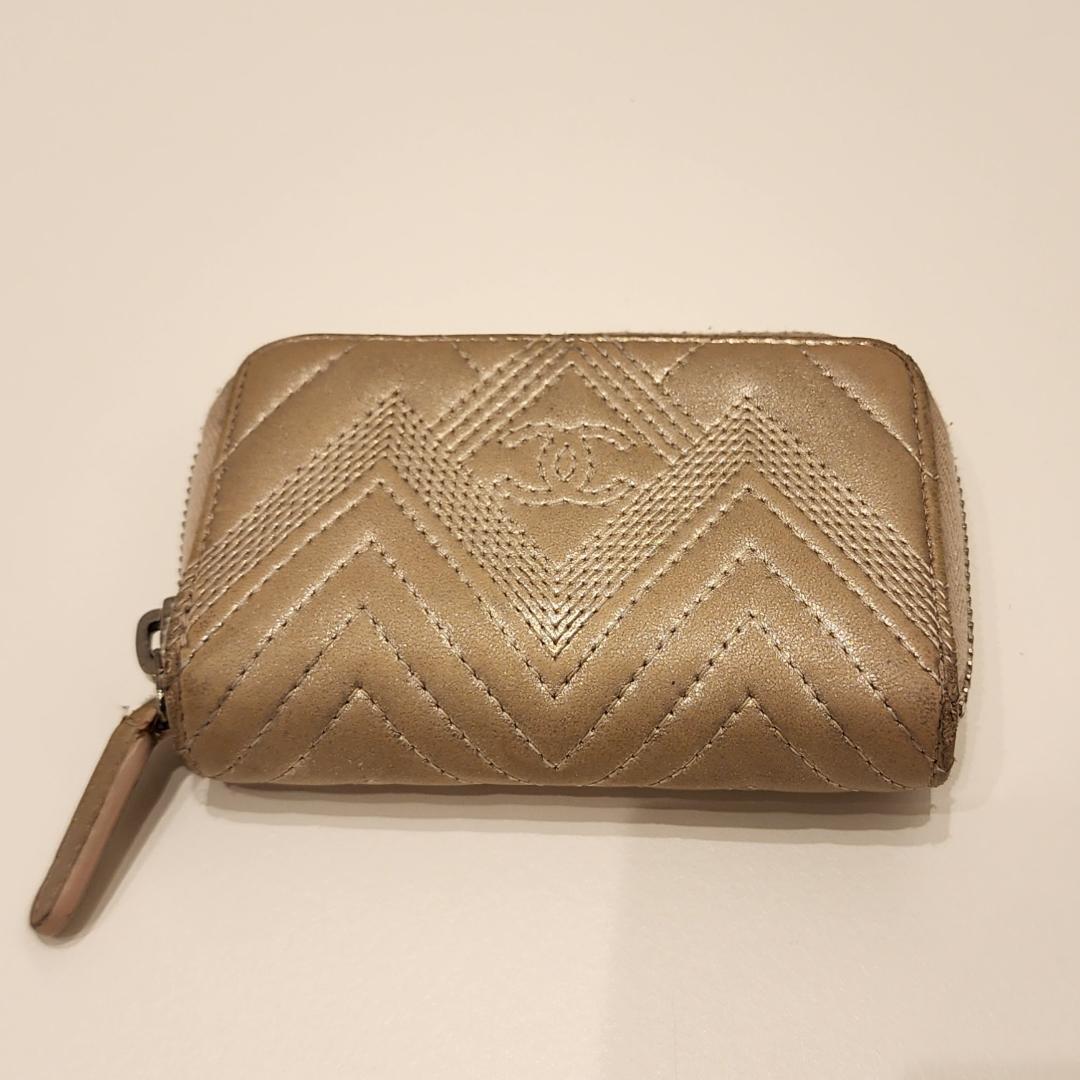 CHANEL ケース シャネル ミニ財布 ベージュ