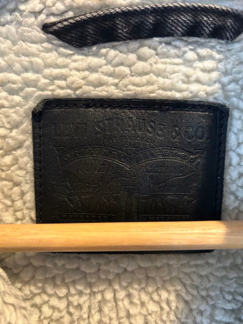 Levi's リーバイス　ボア　ブラックデニムジャケット　木村拓哉　キムタク