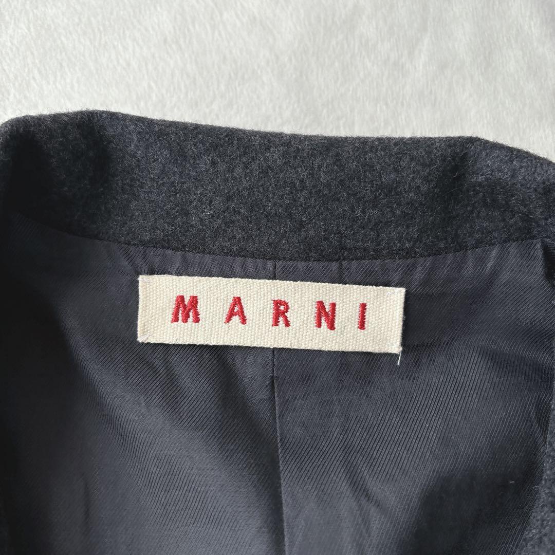 【美品】マルニ　MARNI ショート丈　コート　ジャケット　グレー　ウール