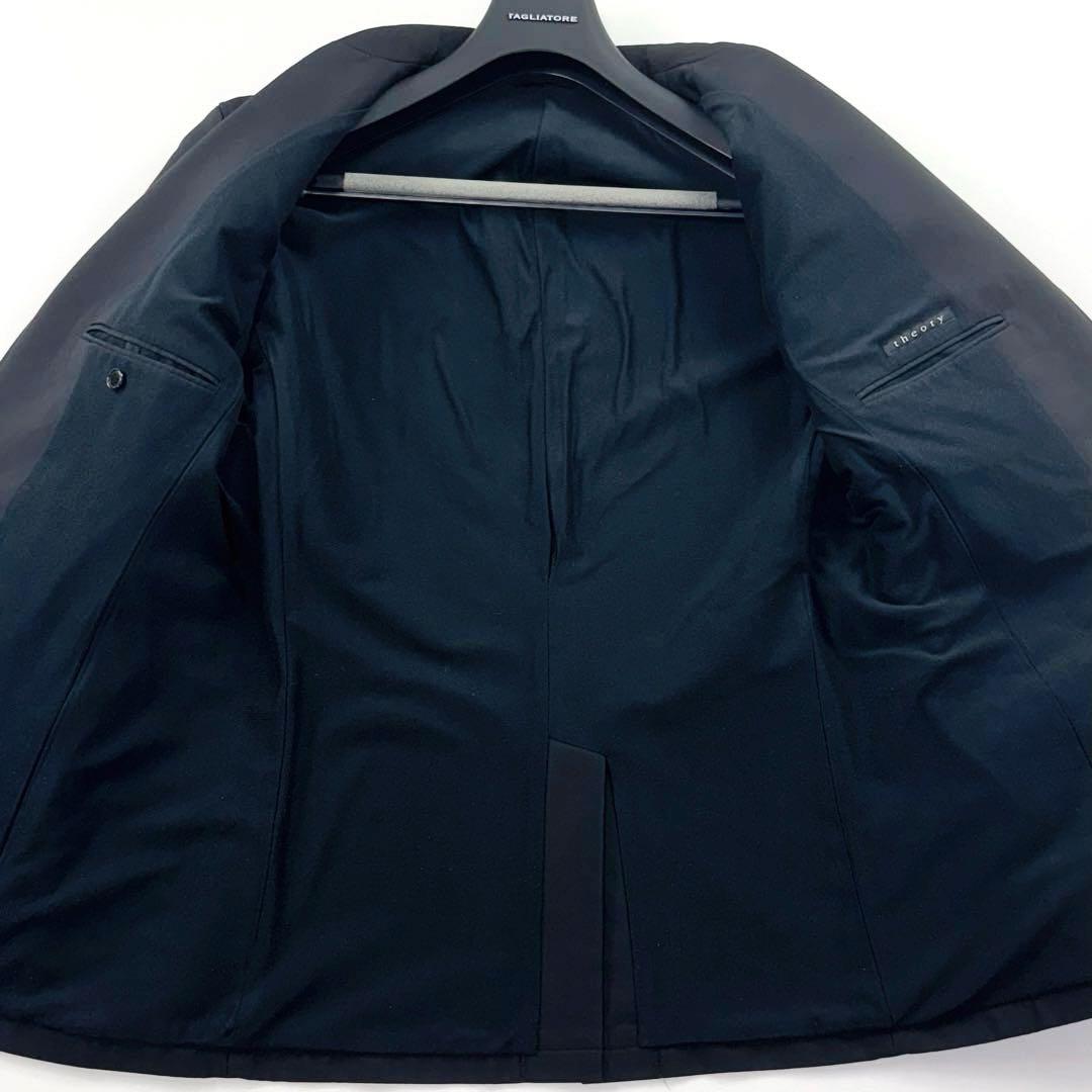 美品✨セオリー テーラードジャケット ナイロン コットン フリース裏地 ブラック
