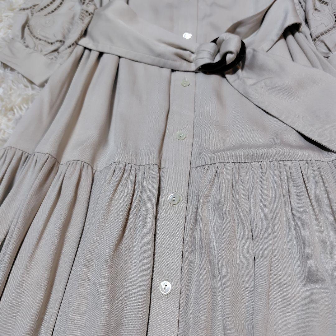 【美品♡人気モデル】グレースコンチネンタル　カットワークティアードワンピース　F