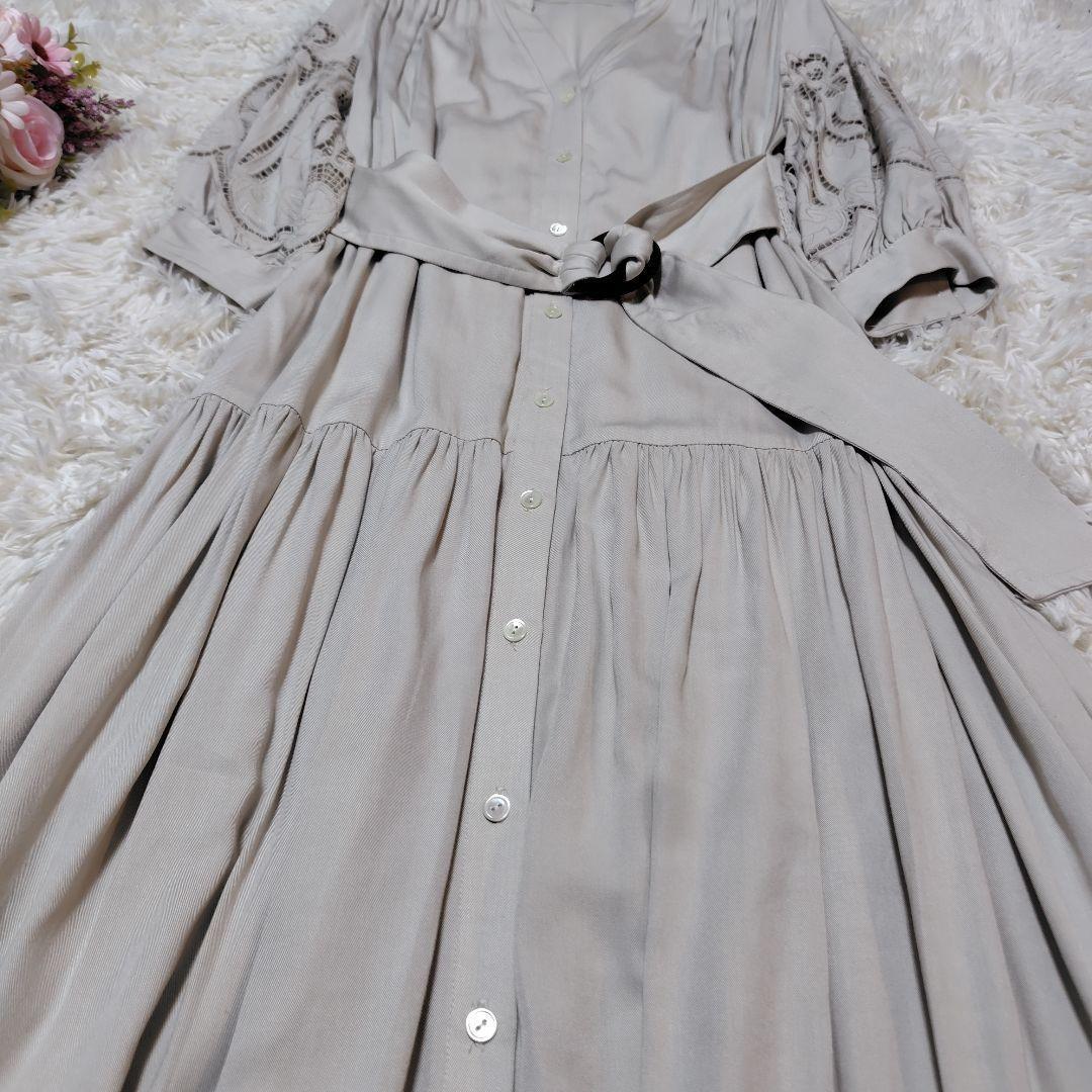 【美品♡人気モデル】グレースコンチネンタル　カットワークティアードワンピース　F