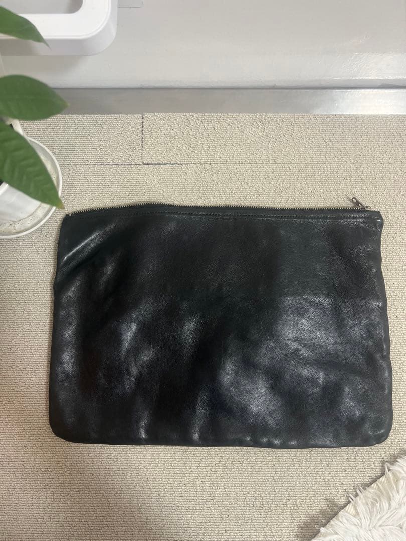 beautiful people 黒レザー クラッチバッグ